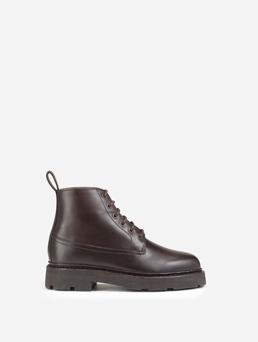 Aigle The Norwegian-stitched Leren Woestijnlaarzen Heren Donkerbruin | YC240
