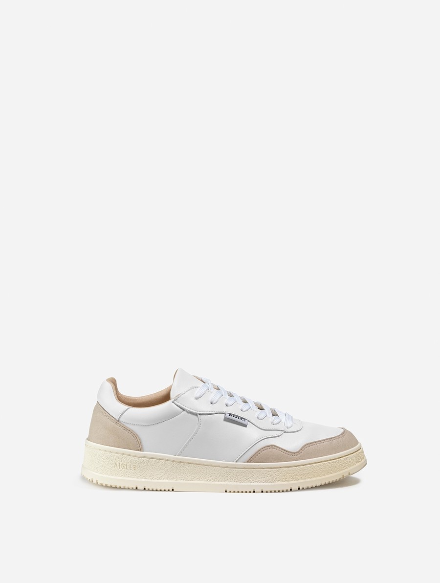 Aigle The Sustainable Leren Sneakers Heren Wit | QS059