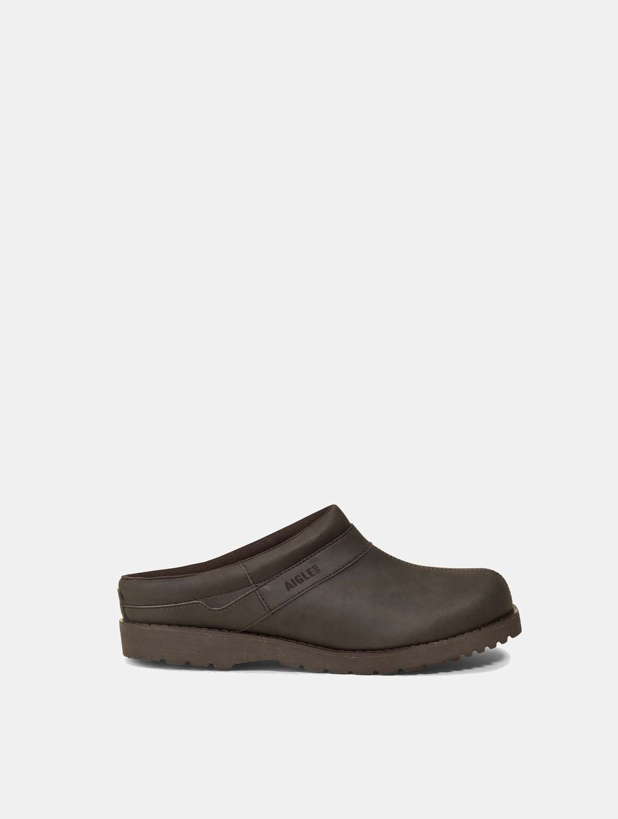 Aigle Ultra-light Leren Klompen Heren Bruin | QV493