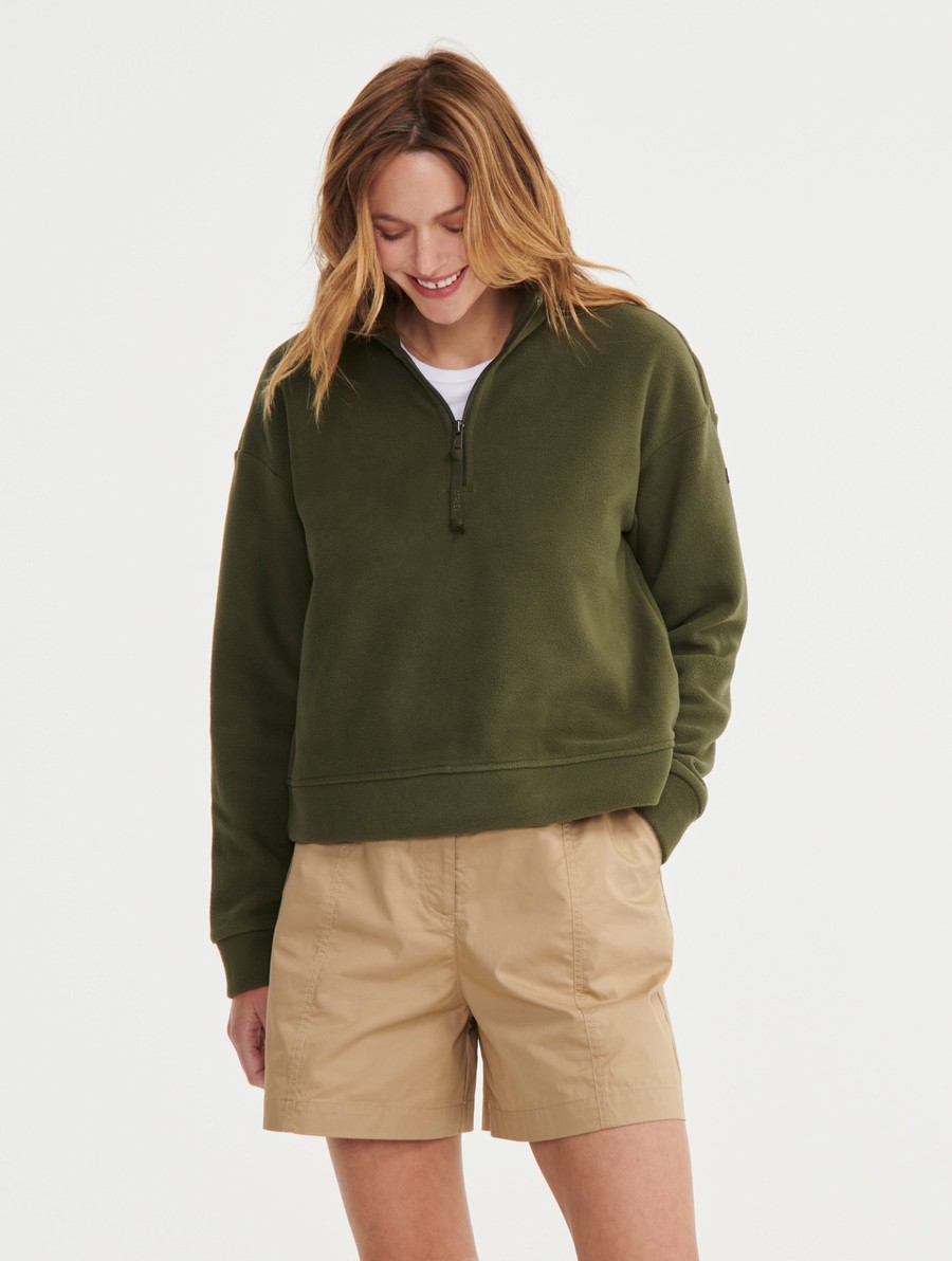 Aigle Zip-necked Fleece Jassen Dames Groen | KI545